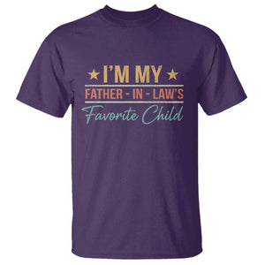 I Am My Father In Laws Favorite Child T Shirt Funny Parent TS11 Purple Print Your Wear