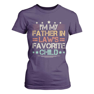 I Am My Father In Laws Favorite Child T Shirt For Women Family Humor TS11 Purple Print Your Wear