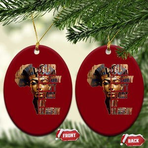Our History Didn't Start At Slavery Ceramic Ornament Black History Month Ancient Egyptian TS11 Print Your Wear