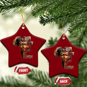 Our History Didn't Start At Slavery Ceramic Ornament Black History Month Ancient Egyptian TS11 Print Your Wear