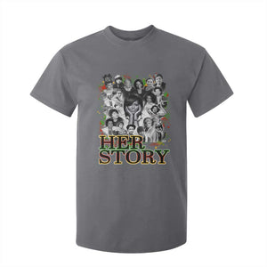 Black Women History T Shirt For Kid Her Story Black History Month TS11 Charcoal Print Your Wear