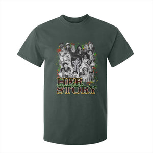 Black Women History T Shirt For Kid Her Story Black History Month TS11 Dark Forest Green Print Your Wear