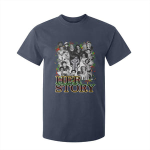 Black Women History T Shirt For Kid Her Story Black History Month TS11 Navy Print Your Wear