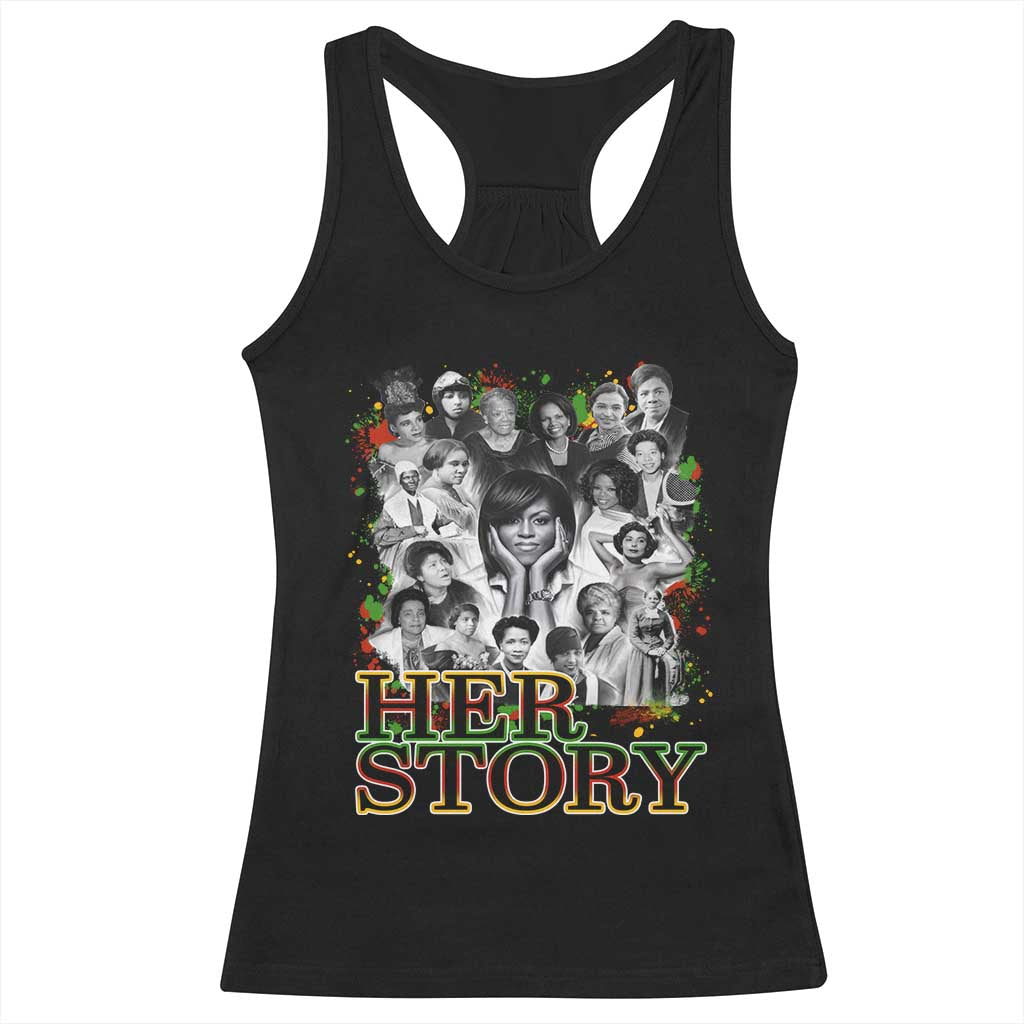 Black Women History Racerback Tank Top Her Story Black History Month TS11 Black Print Your Wear