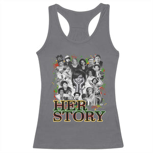 Black Women History Racerback Tank Top Her Story Black History Month TS11 Charcoal Print Your Wear