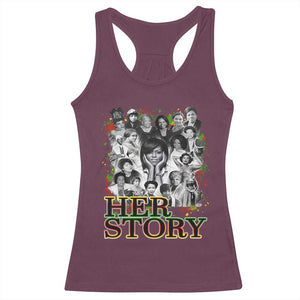 Black Women History Racerback Tank Top Her Story Black History Month TS11 Maroon Print Your Wear