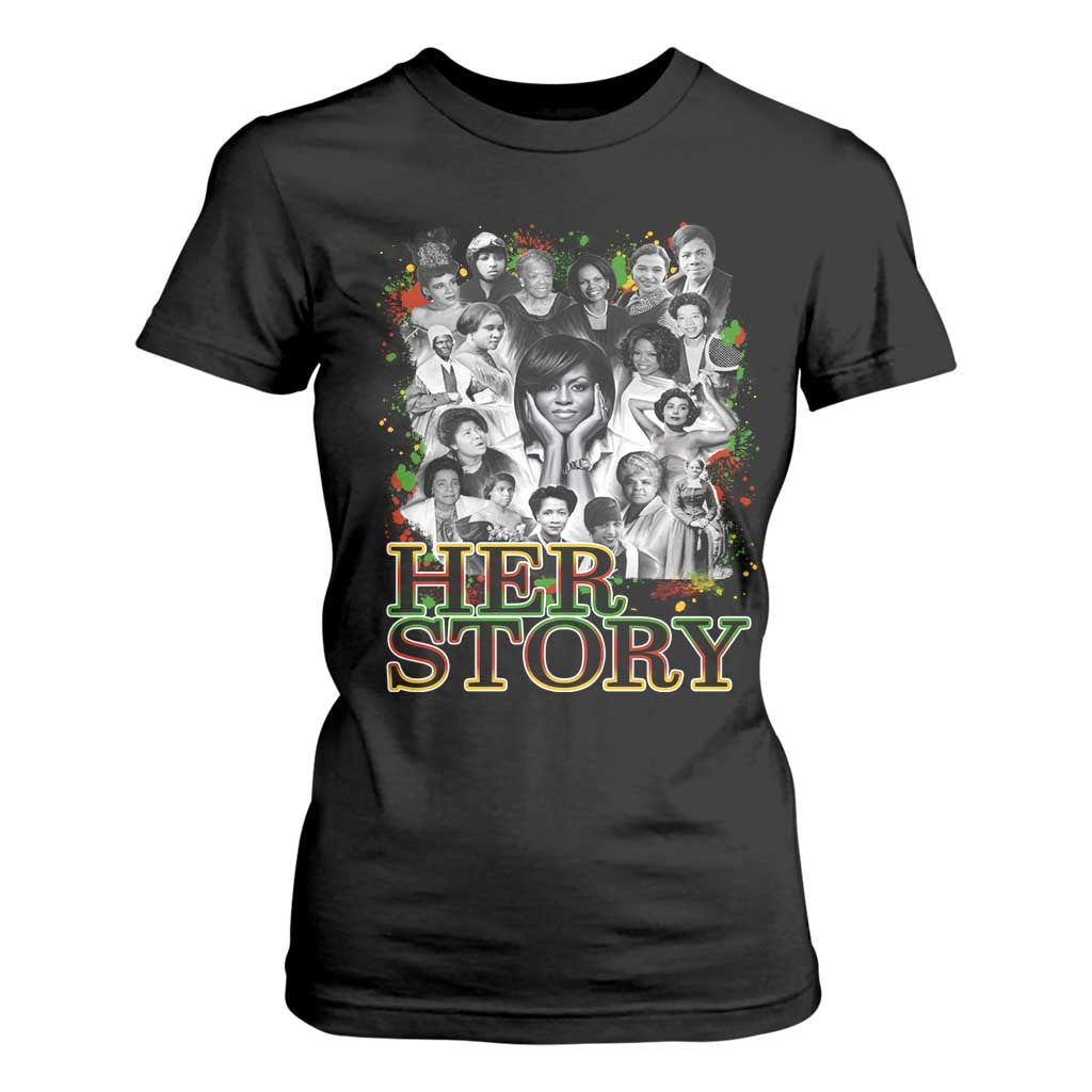 Black Women History T Shirt For Women Her Story Black History Month TS11 Black Print Your Wear