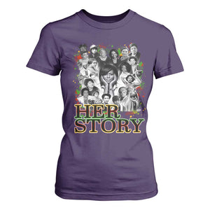 Black Women History T Shirt For Women Her Story Black History Month TS11 Purple Print Your Wear
