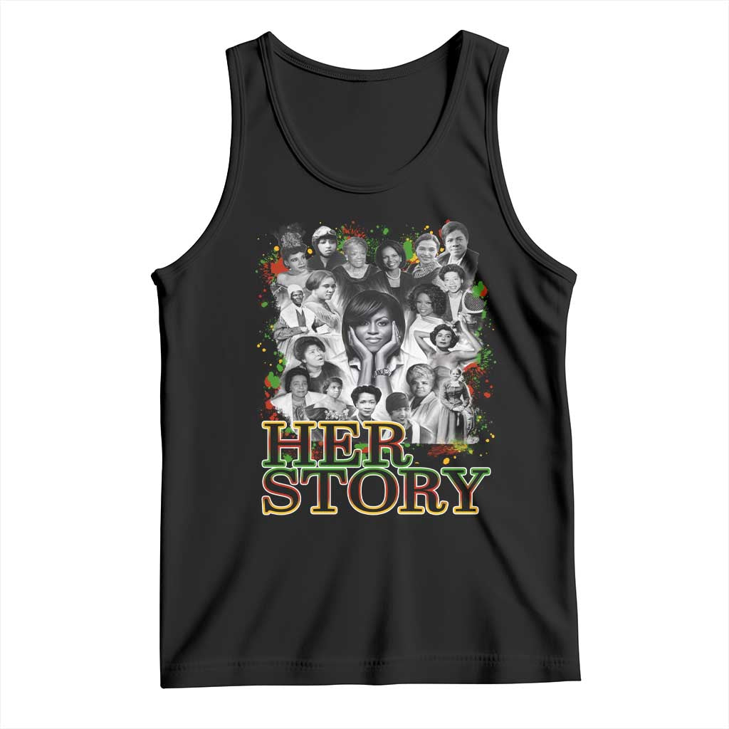 Black Women History Tank Top Her Story Black History Month TS11 Black Print Your Wear