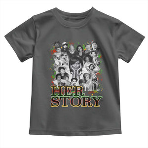 Black Women History Toddler T Shirt Her Story Black History Month TS11 Dark Heather Print Your Wear
