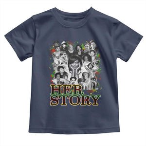 Black Women History Toddler T Shirt Her Story Black History Month TS11 Navy Print Your Wear