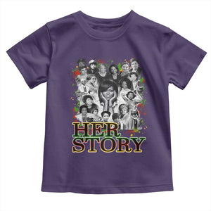 Black Women History Toddler T Shirt Her Story Black History Month TS11 Purple Print Your Wear