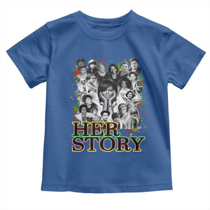 Black Women History Toddler T Shirt Her Story Black History Month TS11 Royal Blue Print Your Wear