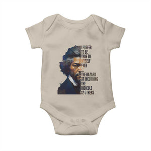 Frederick Douglass Quote Baby Onesie I Prefer To Be True To Myself Even At The Hazard Of Incurring The Ridicule Of Others TS11 Sand Print Your Wear
