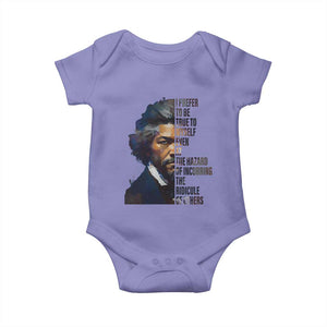 Frederick Douglass Quote Baby Onesie I Prefer To Be True To Myself Even At The Hazard Of Incurring The Ridicule Of Others TS11 Violet Print Your Wear