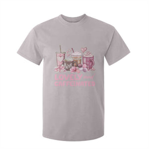 Lovely And Caffeinated Coffee Valentine T Shirt For Kid TS11 Ice Gray Print Your Wear