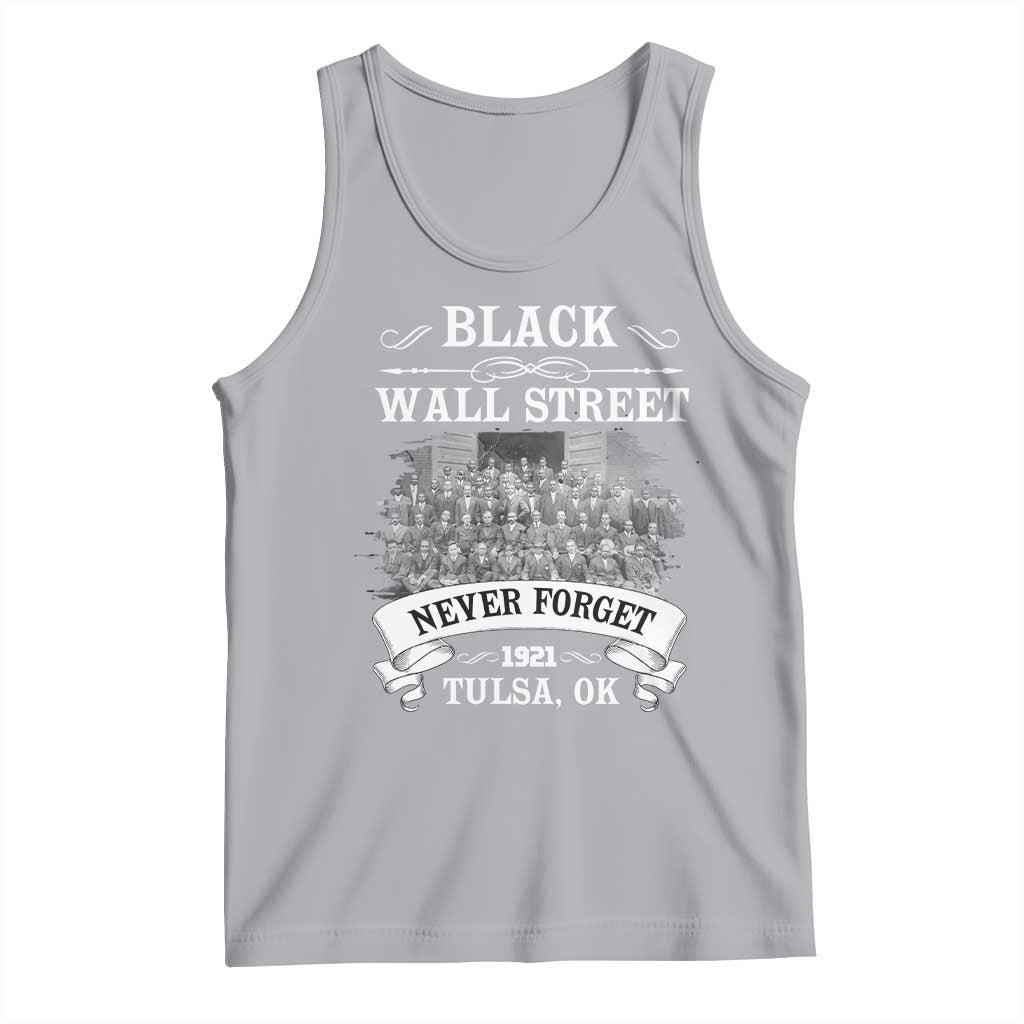 Never Forget Black Wall Street 1921 Tank Top Tulsa Oklahoma Black History Month TS11 Athletic Heather Print Your Wear