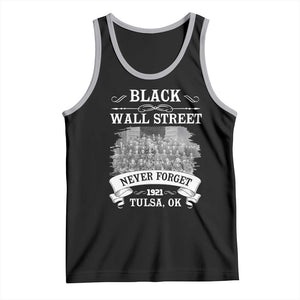 Never Forget Black Wall Street 1921 Tank Top Tulsa Oklahoma Black History Month TS11 Black Athletic Heather Print Your Wear