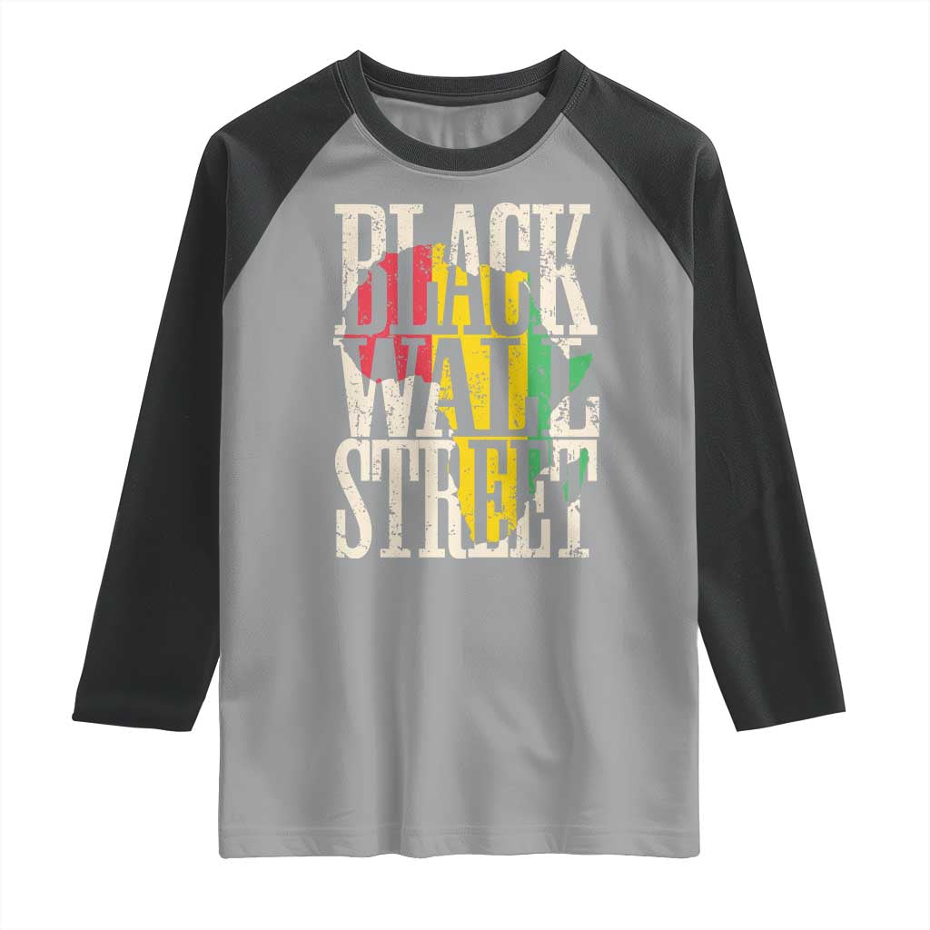Black Wall Street Raglan Shirt Tulsa Oklahoma Black History Month Africa Map TS11 Sport Gray Black Print Your Wear