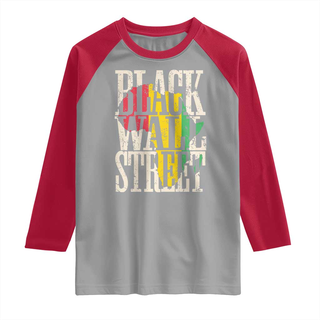 Black Wall Street Raglan Shirt Tulsa Oklahoma Black History Month Africa Map TS11 Sport Gray Red Print Your Wear