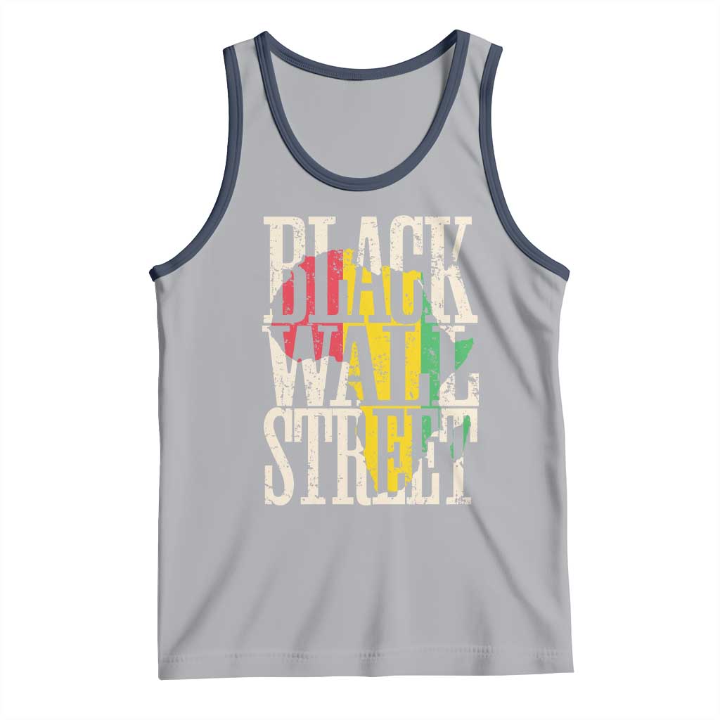 Black Wall Street Tank Top Tulsa Oklahoma Black History Month Africa Map TS11 Athletic Heather Navy Print Your Wear
