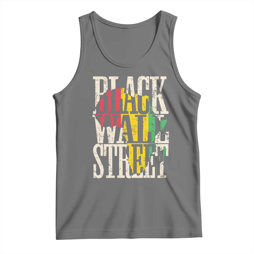 Black Wall Street Tank Top Tulsa Oklahoma Black History Month Africa Map TS11 Black Heather Print Your Wear