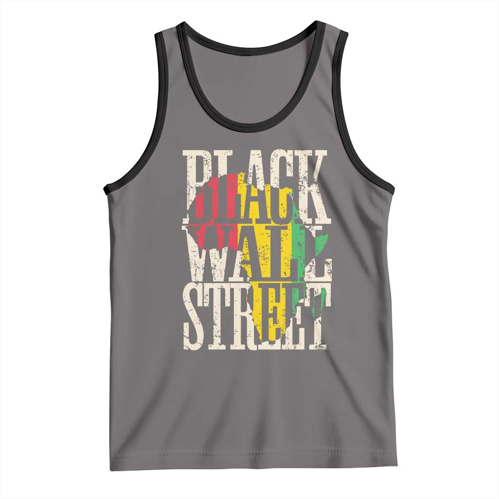Black Wall Street Tank Top Tulsa Oklahoma Black History Month Africa Map TS11 Deep Heather Black Print Your Wear
