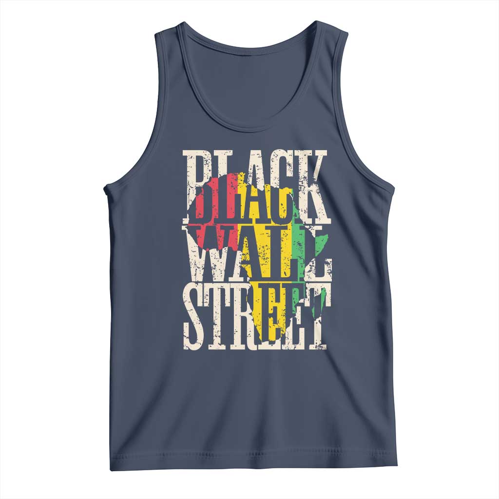 Black Wall Street Tank Top Tulsa Oklahoma Black History Month Africa Map TS11 Navy Print Your Wear