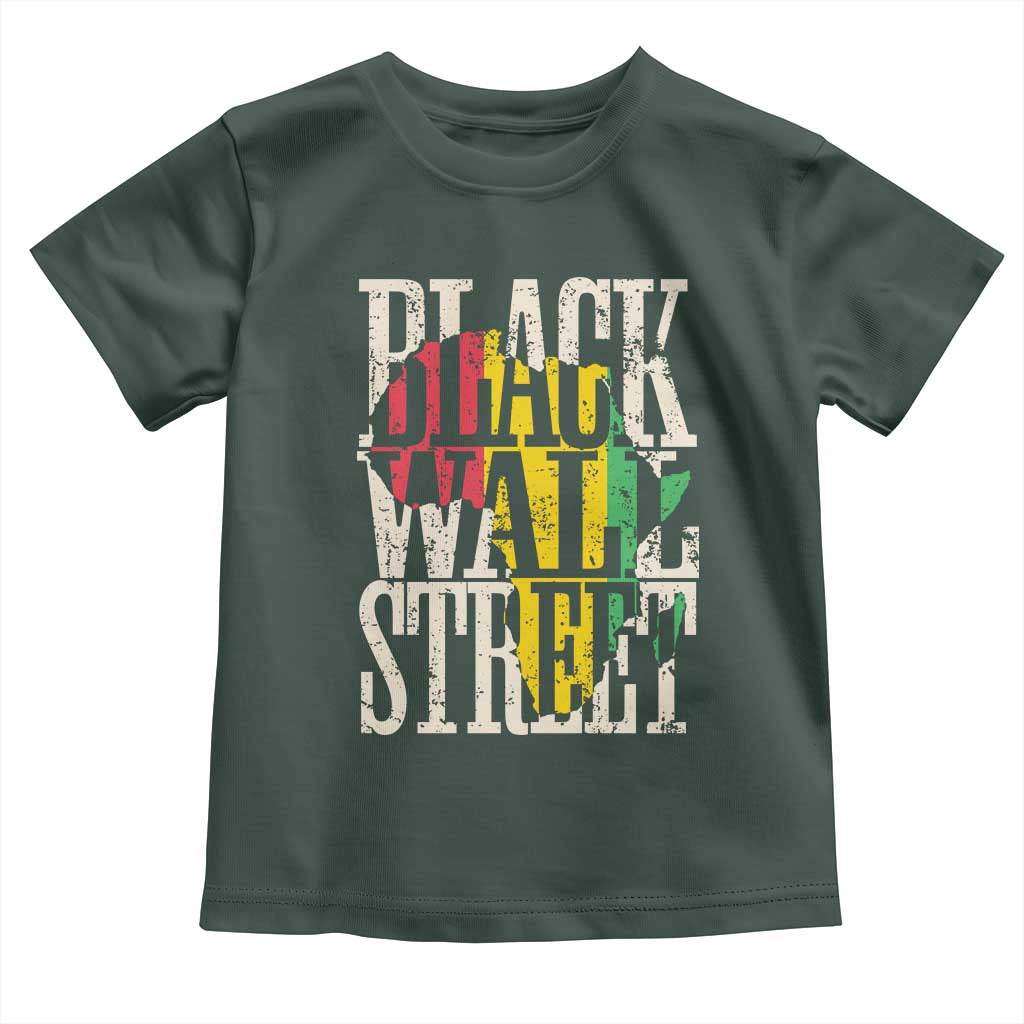 Black Wall Street Toddler T Shirt Tulsa Oklahoma Black History Month Africa Map TS11 Dark Forest Green Print Your Wear