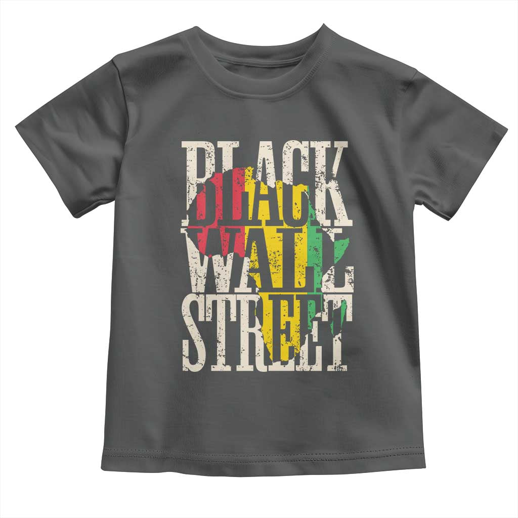 Black Wall Street Toddler T Shirt Tulsa Oklahoma Black History Month Africa Map TS11 Dark Heather Print Your Wear