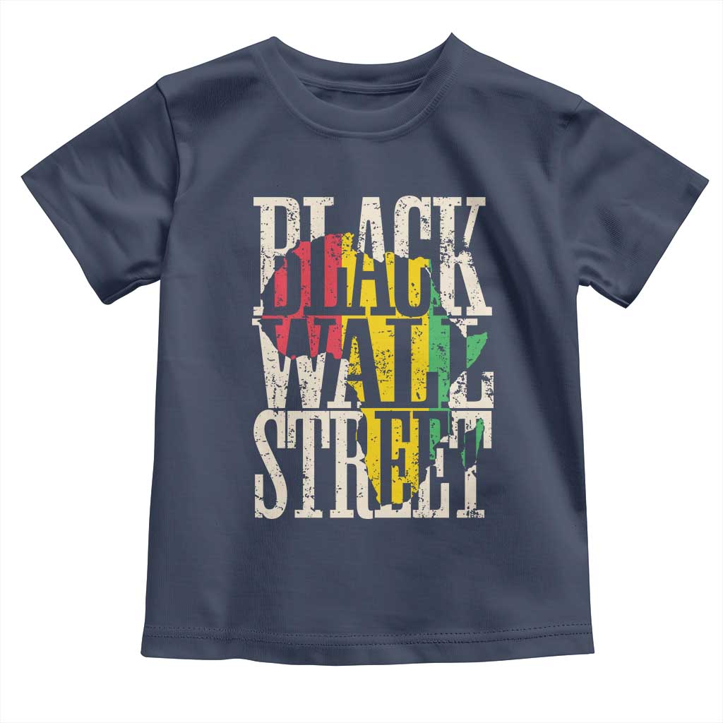Black Wall Street Toddler T Shirt Tulsa Oklahoma Black History Month Africa Map TS11 Navy Print Your Wear
