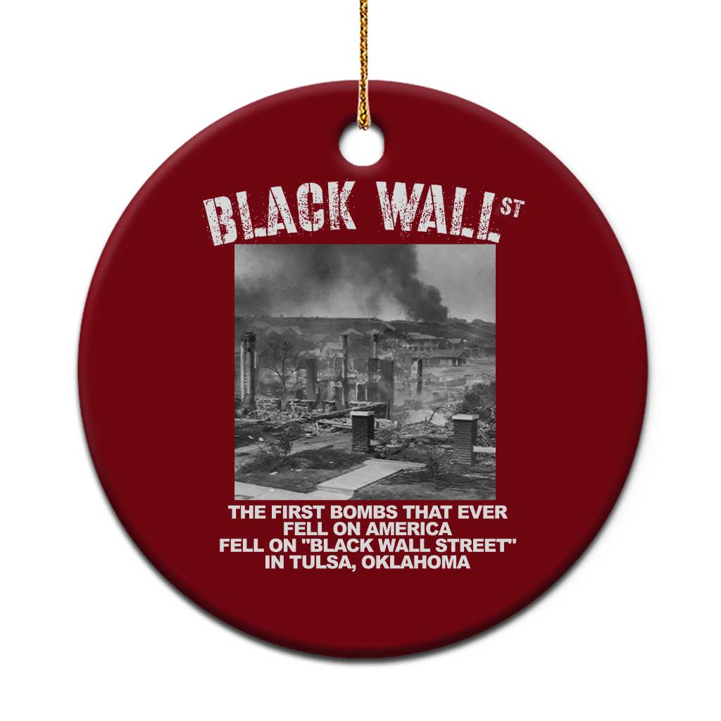 Black Wall Street First Bombs Ceramic Ornament Tulsa Oklahoma Black History Month TS11 1pc Red Print Your Wear