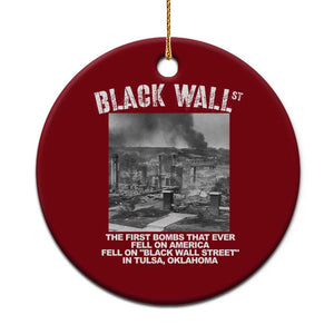 Black Wall Street First Bombs Ceramic Ornament Tulsa Oklahoma Black History Month TS11 1pc Red Print Your Wear