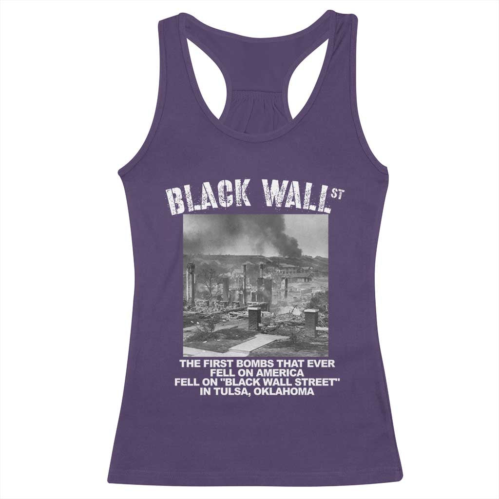 Black Wall Street First Bombs Racerback Tank Top Tulsa Oklahoma Black History Month TS11 Purple Print Your Wear