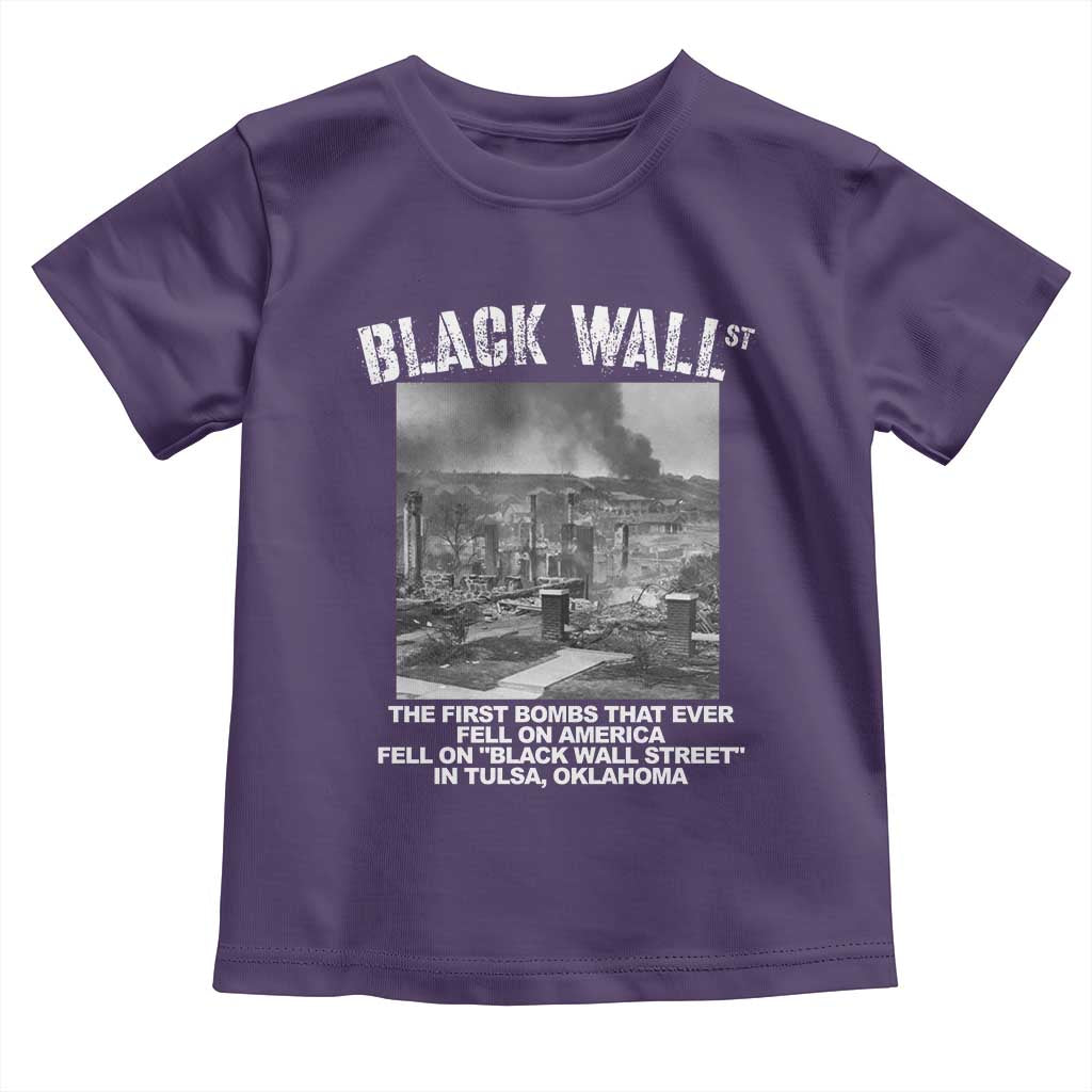 Black Wall Street First Bombs Toddler T Shirt Tulsa Oklahoma Black History Month TS11 Purple Print Your Wear