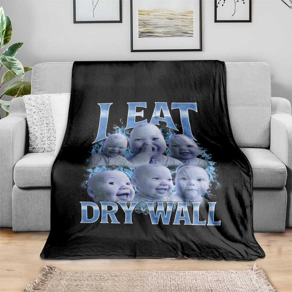 Funny AI Baby Meme Laughing Throw Blanket I Eat Dry Wall Baby Brainrot TS11 Print Your Wear