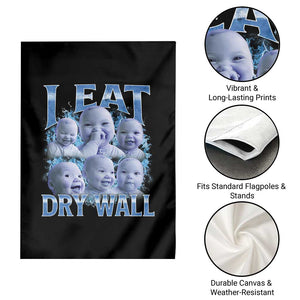 Funny AI Baby Meme Laughing Garden Flag I Eat Dry Wall Baby Brainrot TS11 Print Your Wear