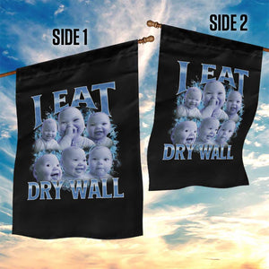 Funny AI Baby Meme Laughing Garden Flag I Eat Dry Wall Baby Brainrot TS11 Print Your Wear