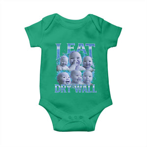 Funny AI Baby Meme Laughing Baby Onesie I Eat Dry Wall Baby Brainrot TS11 Irish Green Print Your Wear