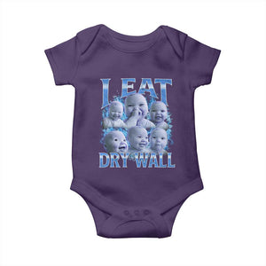 Funny AI Baby Meme Laughing Baby Onesie I Eat Dry Wall Baby Brainrot TS11 Purple Print Your Wear