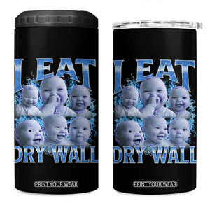 Funny AI Baby Meme Laughing 4 in 1 Can Cooler Tumbler I Eat Dry Wall Baby Brainrot TS11 One Size: 16 oz Black Print Your Wear