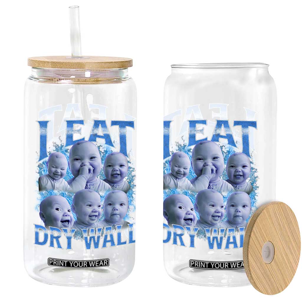 Funny AI Baby Meme Laughing Glass Can I Eat Dry Wall Baby Brainrot TS11 Print Your Wear