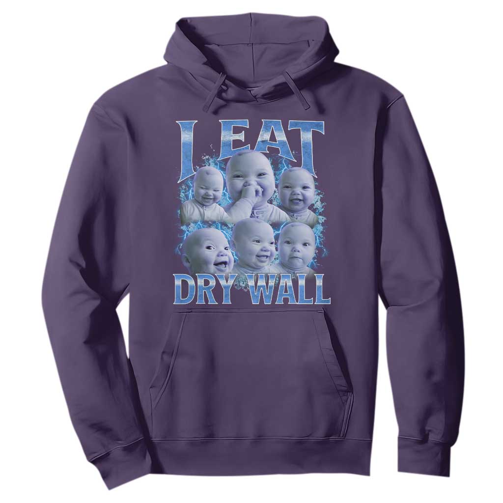 Funny AI Baby Meme Laughing Hoodie I Eat Dry Wall Baby Brainrot TS11 Purple Print Your Wear