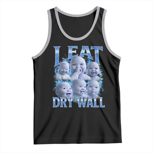 Funny AI Baby Meme Laughing Tank Top I Eat Dry Wall Baby Brainrot TS11 Black Athletic Heather Print Your Wear