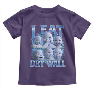 Funny AI Baby Meme Laughing Toddler T Shirt I Eat Dry Wall Baby Brainrot TS11 Purple Print Your Wear