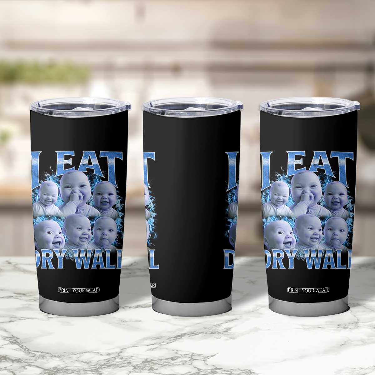 Funny AI Baby Meme Laughing Tumbler Cup I Eat Dry Wall Baby Brainrot TS11 Print Your Wear