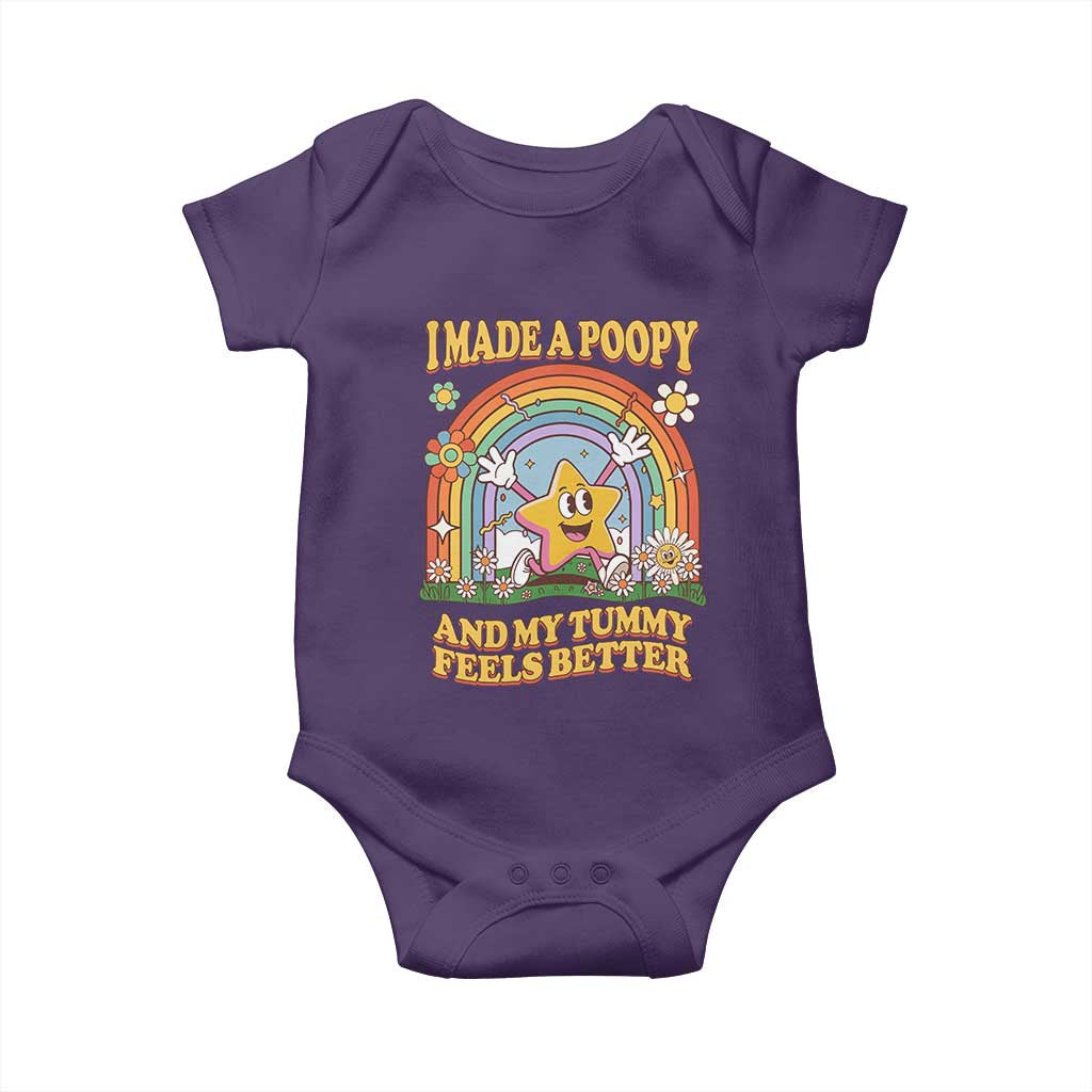 I Made A Poopy And My Tummy Feels Better Baby Onesie Funny Inappropriate Vacation Swap Adult TS11 Purple Print Your Wear