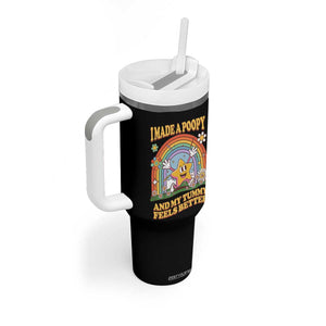 I Made A Poopy And My Tummy Feels Better Tumbler With Handle Funny Inappropriate Vacation Swap Adult TS11 Print Your Wear