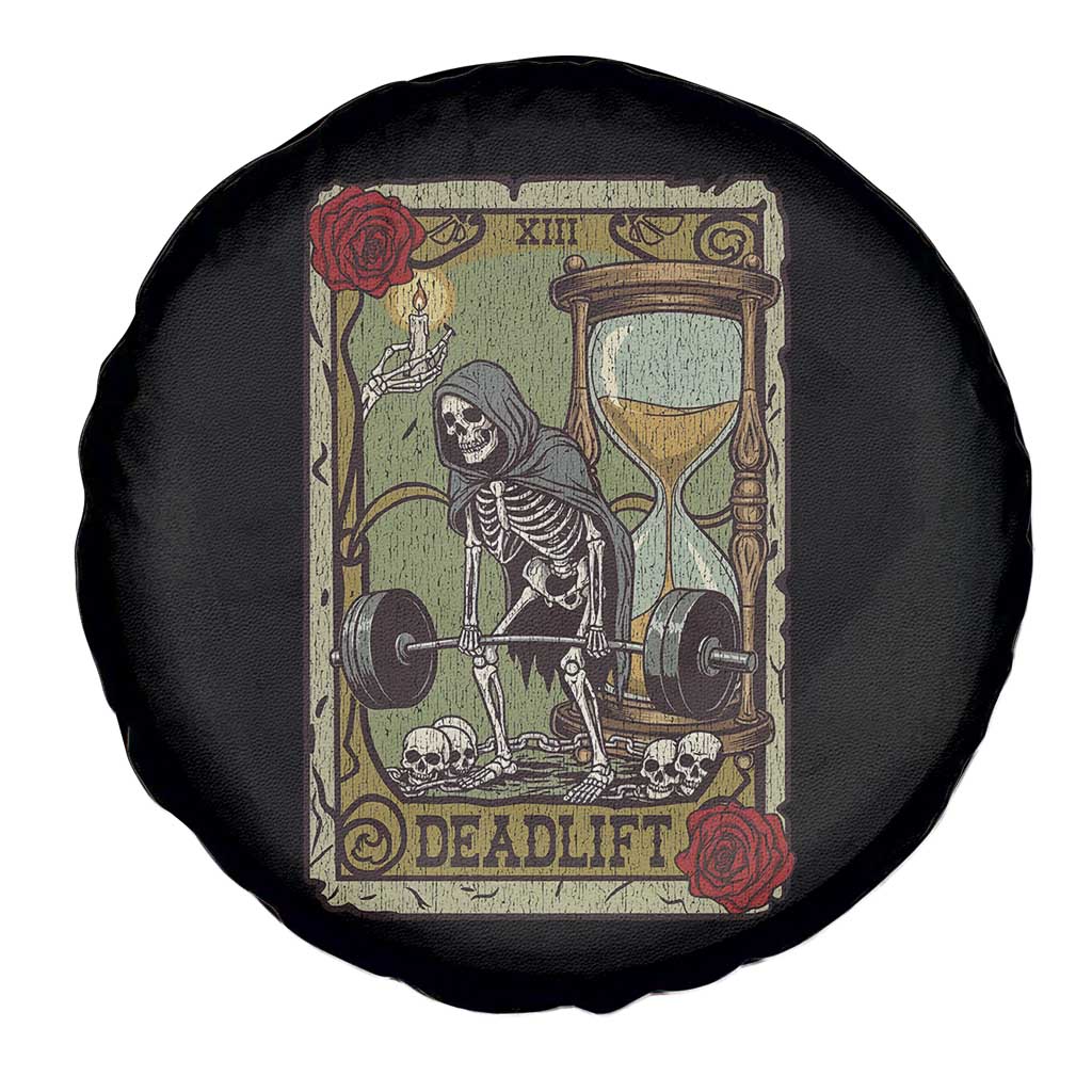 Funny Tarot Card Deadlifts Gym Workout Skeleton Spare Tire Cover TS11 Print Your Wear