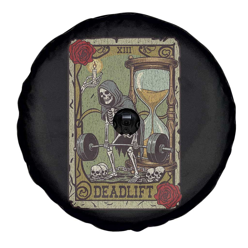 Funny Tarot Card Deadlifts Gym Workout Skeleton Spare Tire Cover TS11 Print Your Wear